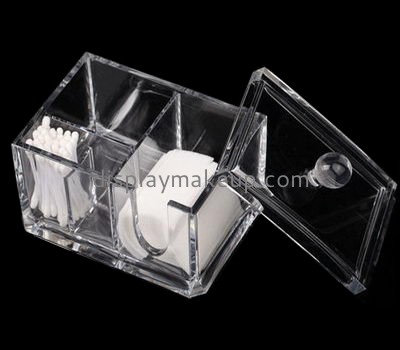 Acrylic display supplier customize acrylic cotton ball and swab pad holder DMO-585