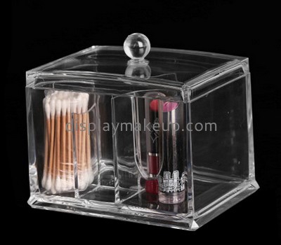 Acrylic display factory customize cheap acrylic makeup organizers cotton pad holder DMO-583