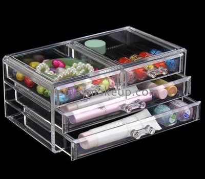 Acrylic boxes suppliers customize acrylic storage containers cheap makeup organizer with drawers DMO-542