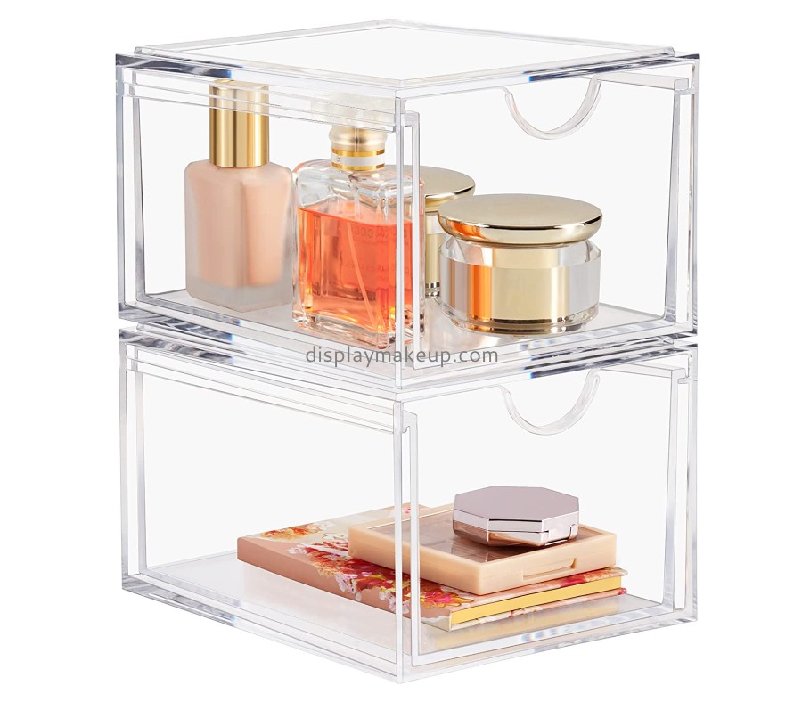 Customized cosmetic organizer acrylic makeup drawer organizers makeup organizer with drawers DMO-178