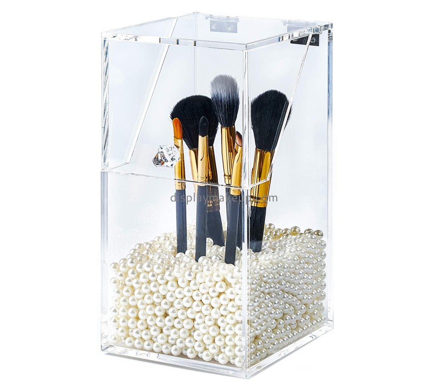 OEM supplier customized plexiglass makeup brush holder box DMO-064