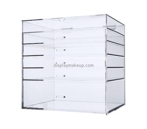 Custom design transparent 6 drawer acrylic makeup organizer DMO-040