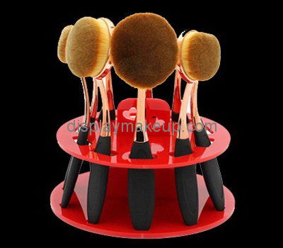 Red round acrylic makeup brush display stands DMD-2583