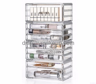 Perspex box manufacturers customize cheap clear acrylic cosmetic makeup drawer storage organizer DMO-492