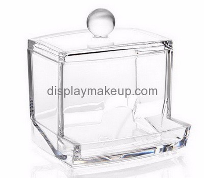 Display box manufacturers custom acrylic bunny cotton ball holder box with lid DMO-475