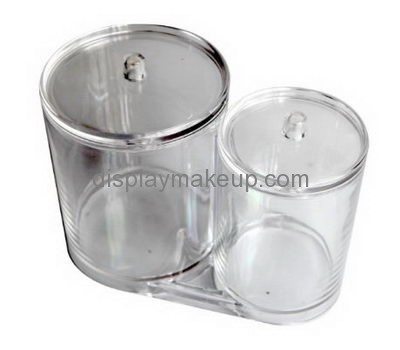 Acrylic display supplier custom small acrylic cotton swab jar boxes DMO-436