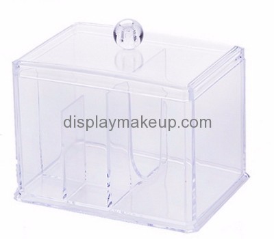 Acrylic display manufacturers custom acrylic bathroom containers cotton balls q tip dispenser DMO-427