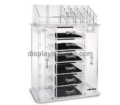 Acrylic display supplier custom clear acrylic treasure box makeup organizer storage 6 drawers DMO-423