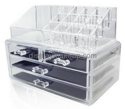 Acrylic display factory custom cosmetic makeup clear acrylic 4 drawer organizer DMO-422