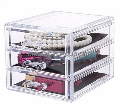 Acrylic display supplier custom clear acrylic makeup case box DMO-413