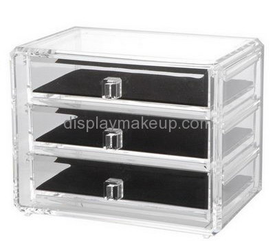 Custom large acrylic makeup 3 drawers storage container store organizer DMO-409