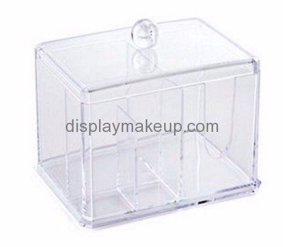 Acrylic display supplier custom acrylic cotton ball jar bathroom q tip ball holder DMO-405