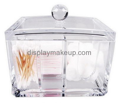 Acrylic display manufacturers custom acrylic cotton ball swab storage container DMO-402