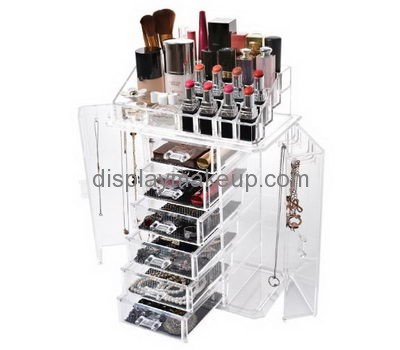 Custom clear acrylic perspex makeup cosmetic 6 drawers containers DMO-387