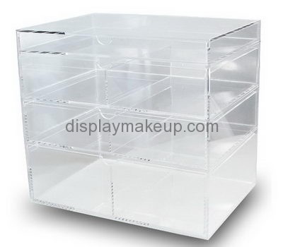 Custom clear large cheap acrylic plastic cosmetic makeup organizer with drawers DMO-384