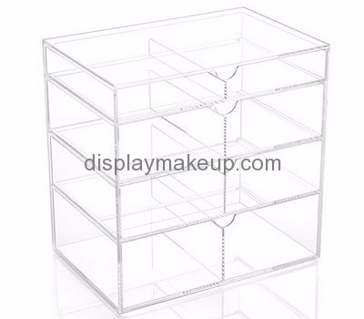 Custom clear acrylic plastic storage makeup case organizer with drawers DMO-355