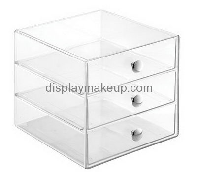 Custom acrylic 3 drawer makeup counter storage box organizer DMO-328