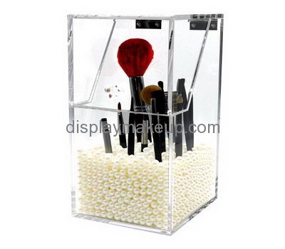 Custom countertop clear acrylic makeup cosmetic box organizer brush holder DMO-320