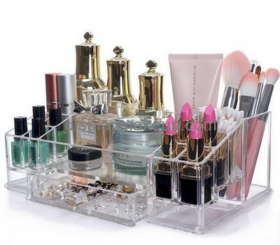 Customized plexiglass container makeup containers makeup organizer with drawers DMO-146