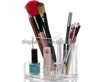 Custom design acrylic clear makeup storage make up brush holder beauty organizer DMO-143