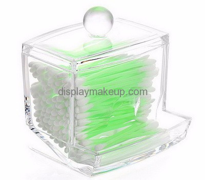 Custom design transparent acrylic cotton swab container makeup organizer acrylic cosmetic acrylic cosmetic organizer DMO-128